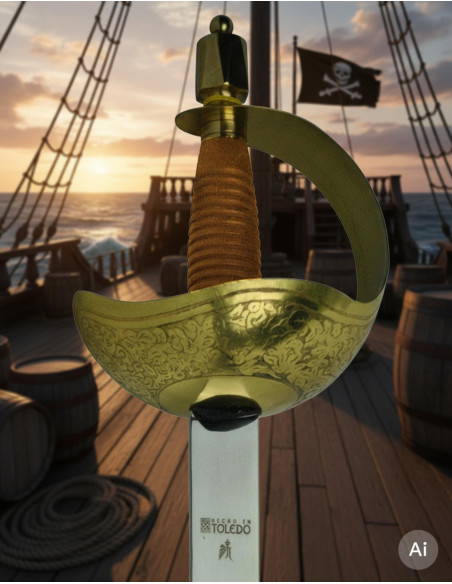 Spada Pirata con Pomo Fuso Forgiata a... Spada Pirata con Pomo Fuso Forgiata a...