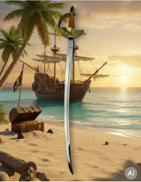 Spada Pirata con Pomo Fuso Forgiata a... Spada Pirata con Pomo Fuso Forgiata a...