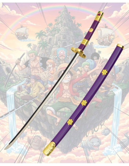 Mini katana con stand Enma di Zoro,...