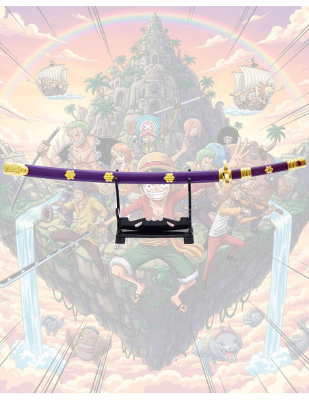 Mini katana con stand Enma di Zoro,...