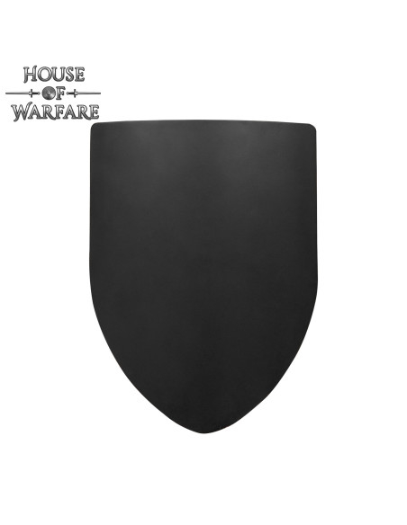 Scudo medievale in acciaio liscio con...