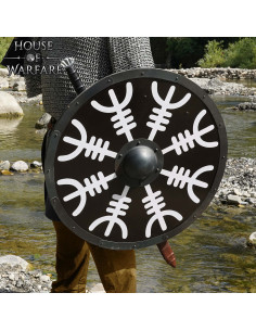 Scudo vichingo rotondo in legno modello Aegishjalmur 2