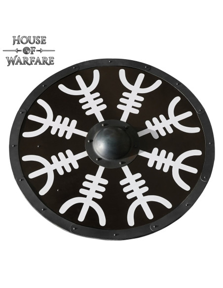 Scudo vichingo rotondo in legno...