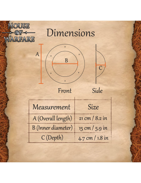 Umbo rotondo in acciaio forgiato a...