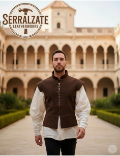 Gibbone medievale e rinascimentale in pelle scamosciata... 2