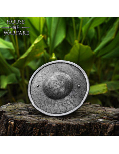 Scudo medieval rotondo in acciaio, finitura antica 2