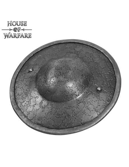 Scudo medieval rotondo in acciaio,...