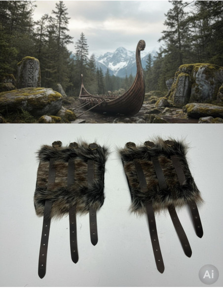 Bracciali vichinghi Hastein con pelo... Bracciali vichinghi Hastein con pelo...