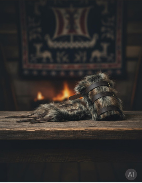 Bracciali vichinghi Hastein con pelo... Bracciali vichinghi Hastein con pelo...