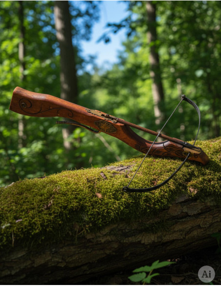 Balestra medievale testa di cervo, 60...