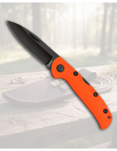 Coltello da campo Albainox con manico in nylon arancione...