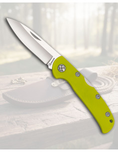 Coltello da campo Albainox con manico in nylon giallo (19...