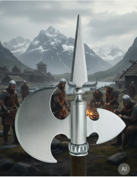 Ascia medievale rustica, 61 cm.