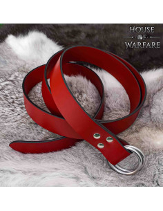 Cintura medieval XII-XV secolo con doppio anello, cuoio...