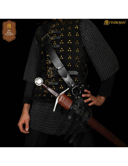 Fodero medieval in pelle nera per...