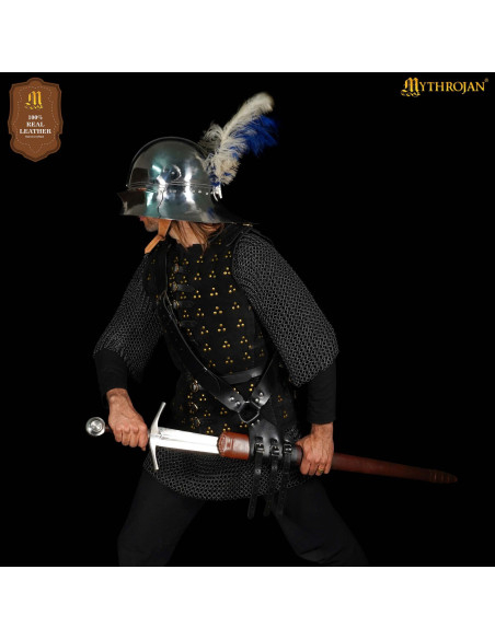 Fodero medieval in pelle nera per...