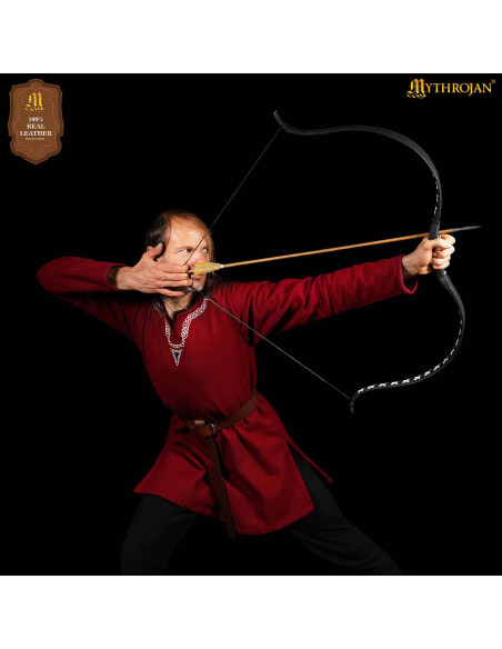 Cintura vichinga in pelle con fibbia,...