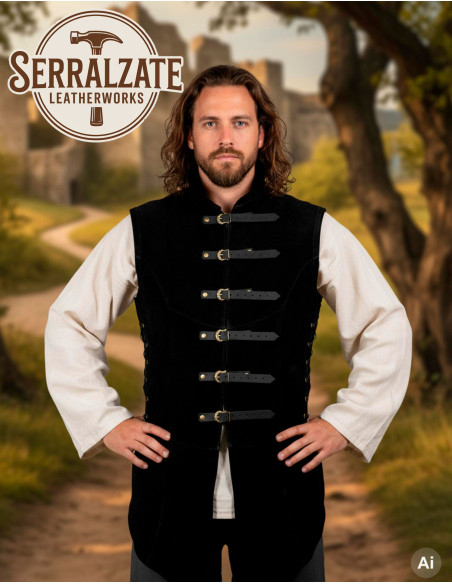 Gilet medievale regolabile Arturo in...