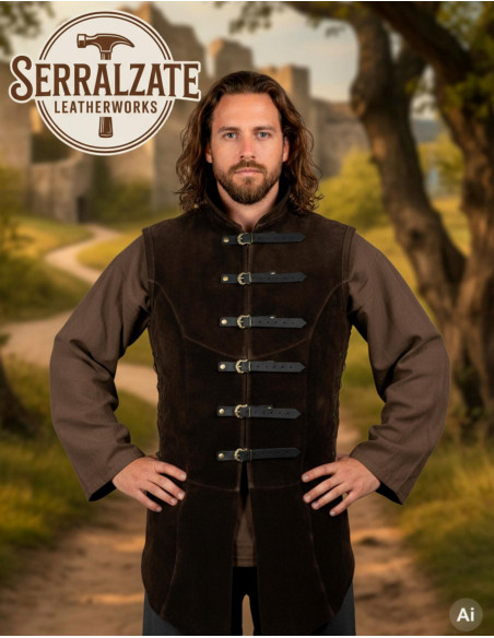 Gilet medievale regolabile Arturo in...