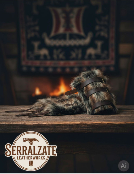 Bracciali vichinghi Hastein con pelo...