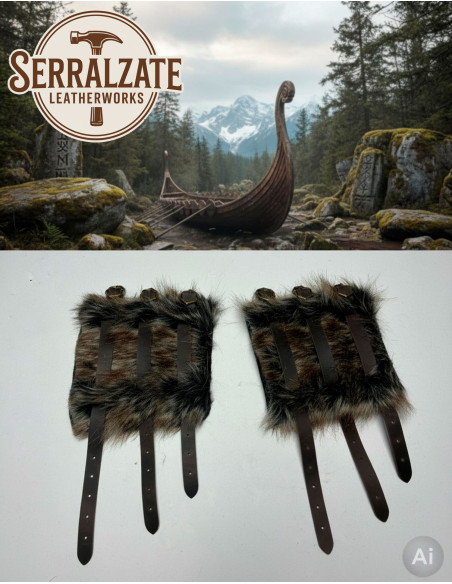 Bracciali vichinghi Hastein con pelo...