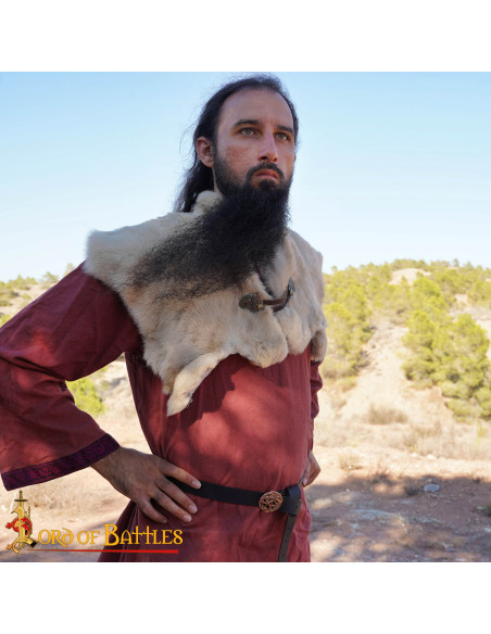 Cintura medieval in cuoio con fibbia...