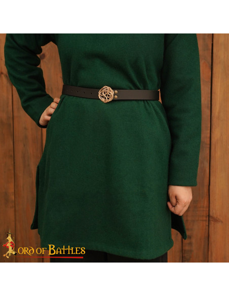 Cintura medieval in cuoio con fibbia...