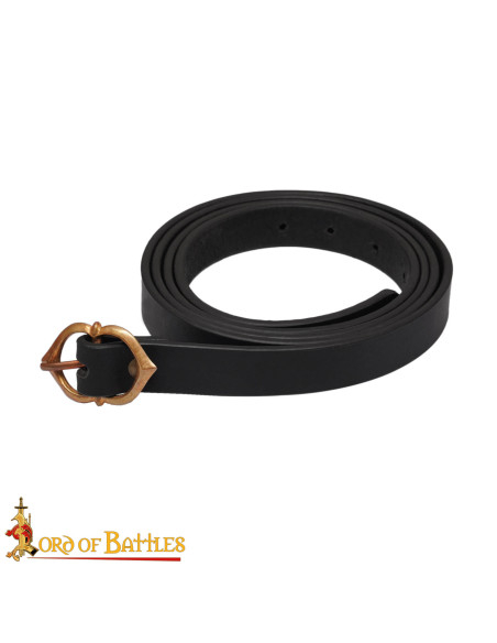 Cintura medieval in pelle con fibbia...