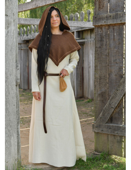 Cappuccio Medievale in Lana Marrone...