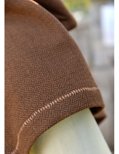 Cappuccio Medievale in Lana Marrone...