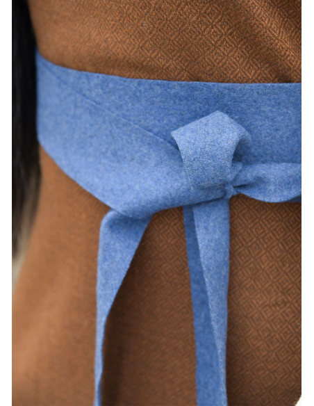 Cintura vichinga in lana blu per...