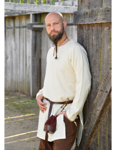 Tunika vichinga Bjane in lana naturale, ricreazione comoda 2