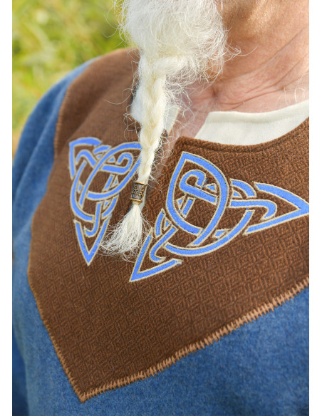 Tunica Vikinga Esben in Lana Blu con...