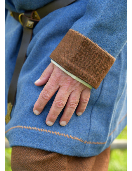 Tunica Vikinga Esben in Lana Blu con...