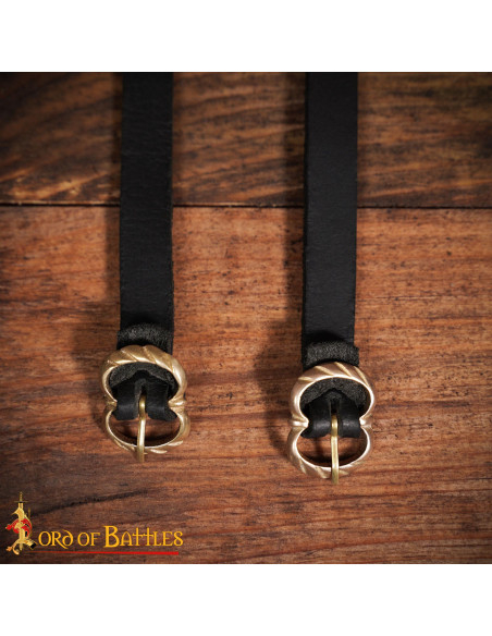 Giarrettiere medievali in pelle nera...