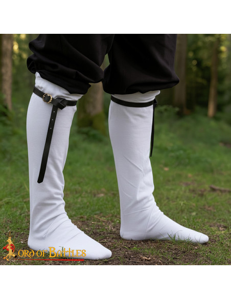 Giarrettiere medievali in pelle nera...