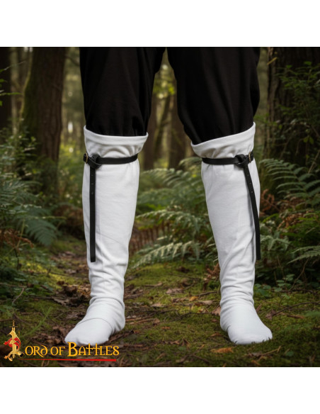 Giarrettiere medievali in pelle nera...