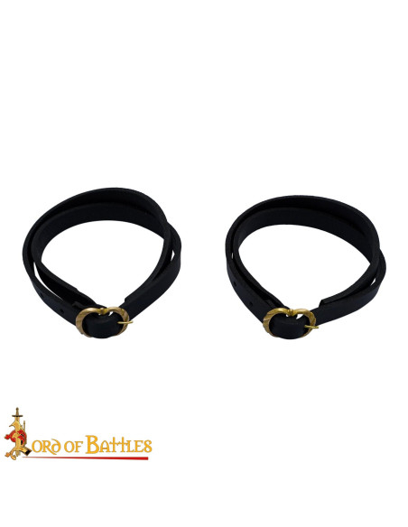 Giarrettiere medievali in pelle nera...