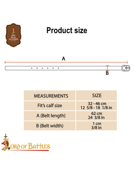 Fascette medievali in pelle marrone...