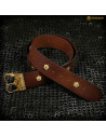 Cintura medieval borgognona per donne, pelle marrone