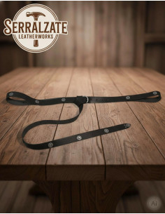 Cintura medieval lunga modello Julienne, nero