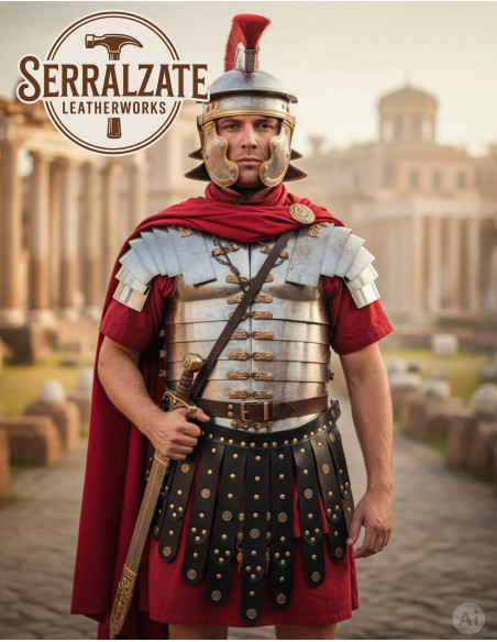 Cingulum Romano Militare in Pelle Nera