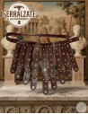 Cingolo Romano Militare in Pelle Marrone Scuro
