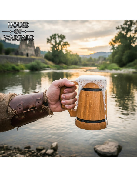 Boccale in acciaio e legno stile...