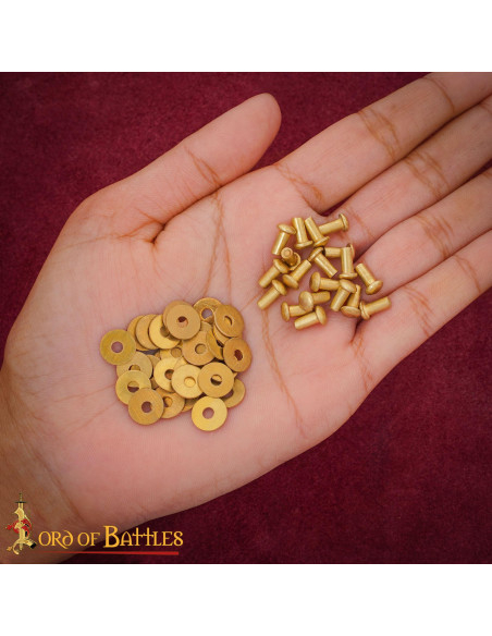 Set di 50 rivetti a testa rotonda in...