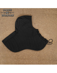 Gugel medieval imbottito in cotone, colore nero 2