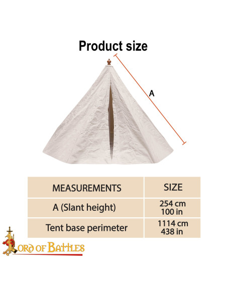 Tenda a punta medievale resistente in...