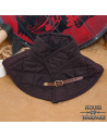 Gorjal medieval imbottito con cinghia, colore marrone