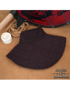 Gorjal medieval imbottito con cinghia, colore marrone 2