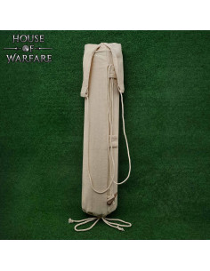 Quiver medievale artigianale in tela naturale per arciere